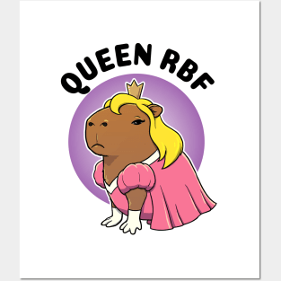 Queen RBF Capybara Princess Posters and Art